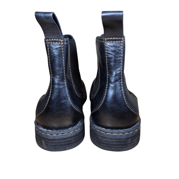 Mens Born Hemlock Chelsea Pull On Ankle Top Boots Black Leather Casual EUC Sz 13 main image 5